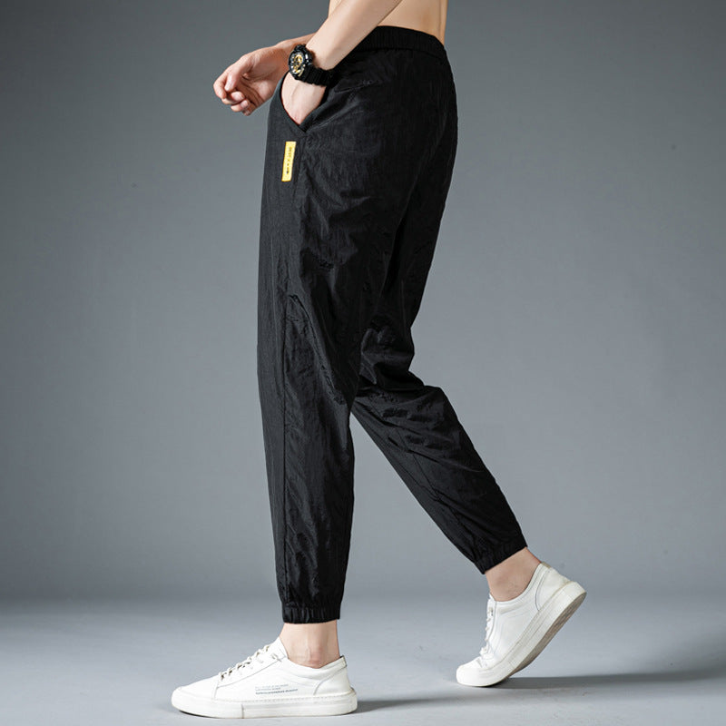 Men's Elastic Slim Korean Printed Pants