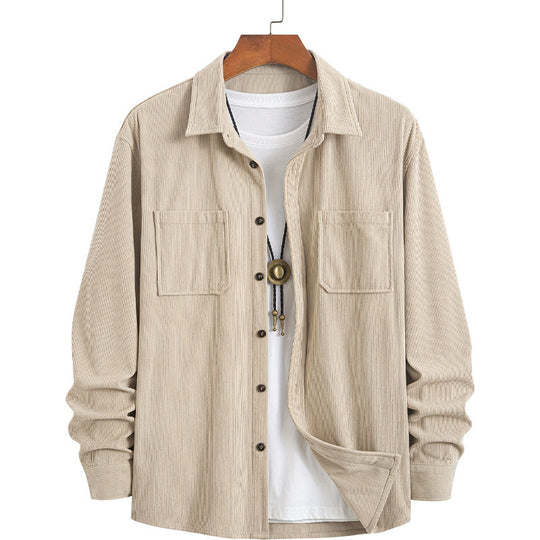 Corduroy Long Sleeve Casual All-matching Shirt Coat