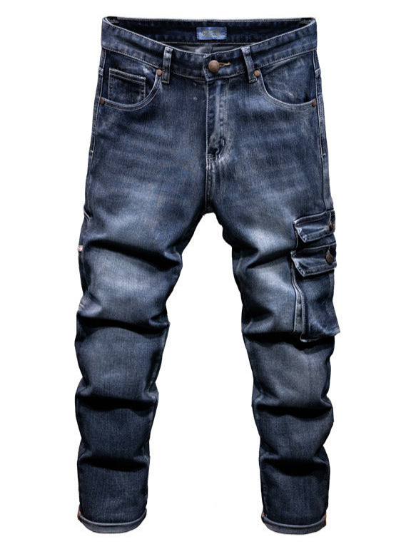 Hip Hop Men's Nostalgic Retro Multi-pocket Pants