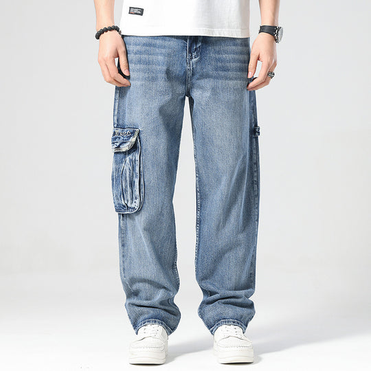 Hip Hop Men's Nostalgic Retro Multi-pocket Pants