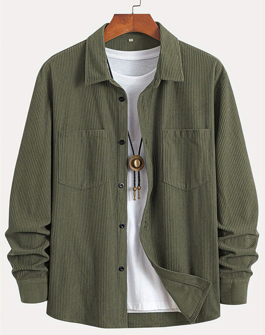Corduroy Long Sleeve Casual All-matching Shirt Coat