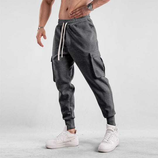 Men's Loose Close Up Ankle-tied American Sports Trousers
