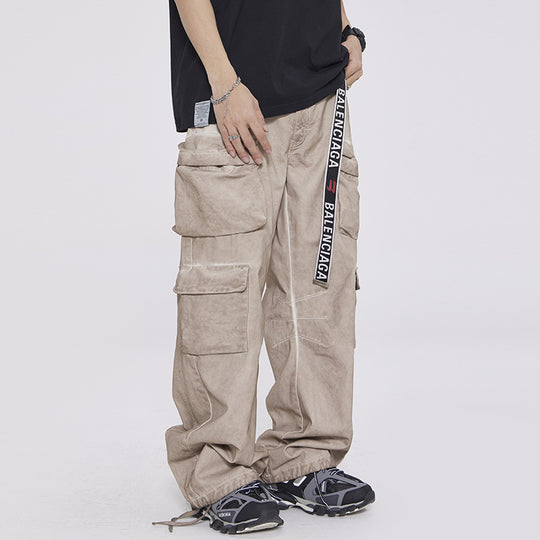Heavy High-grade Workwear Multi-pocket Dirty Casual Pants