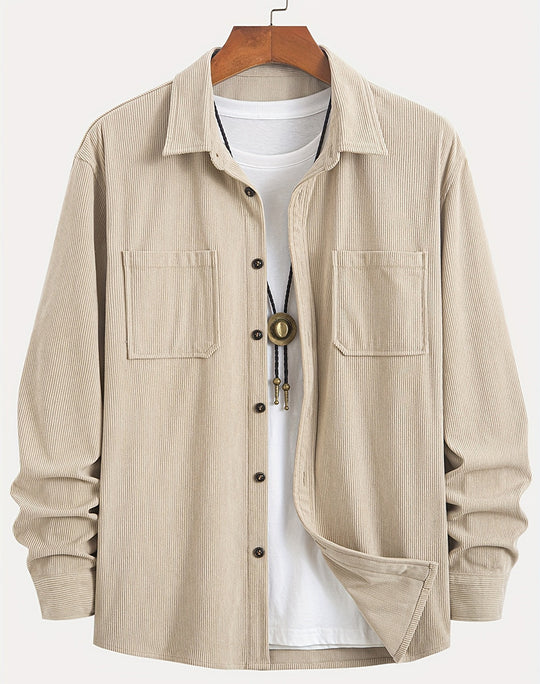 Corduroy Long Sleeve Casual All-matching Shirt Coat