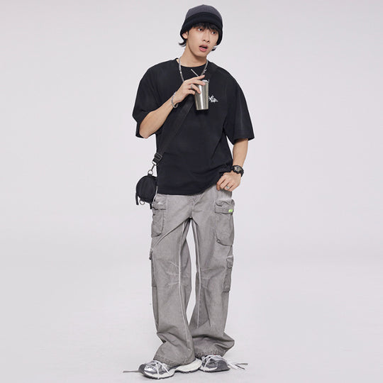 Heavy High-grade Workwear Multi-pocket Dirty Casual Pants