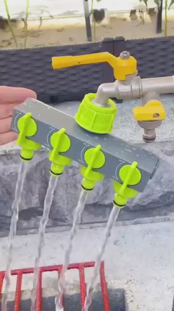 4 Way Water Tap Connector